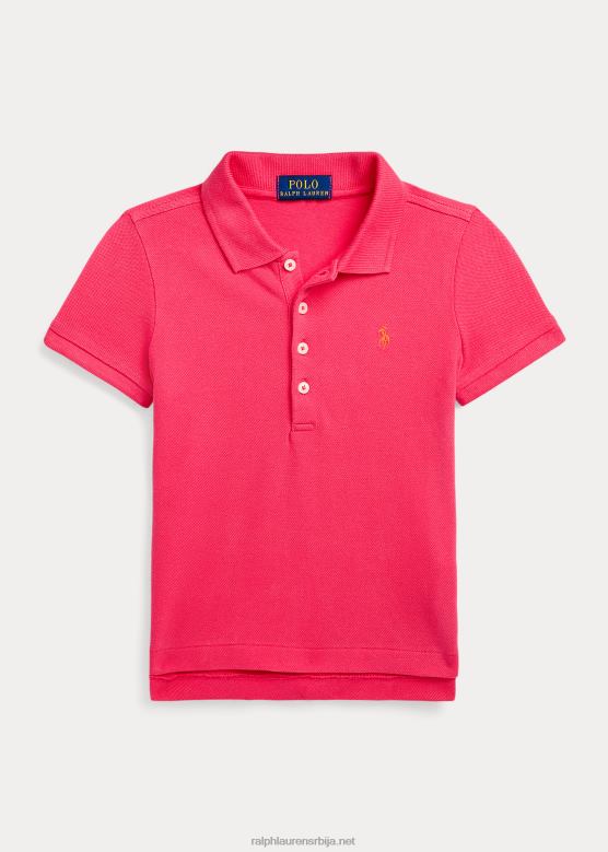 клинци Ralph Lauren растезљива памучна мрежаста поло мајица V2V449937 живописно розе