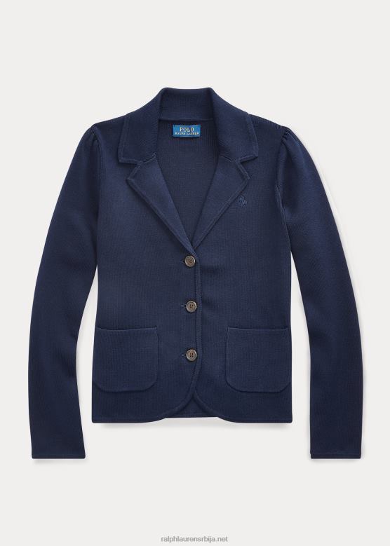 клинци Ralph Lauren плетени памучни блејзер V2V447233 рл морнарица