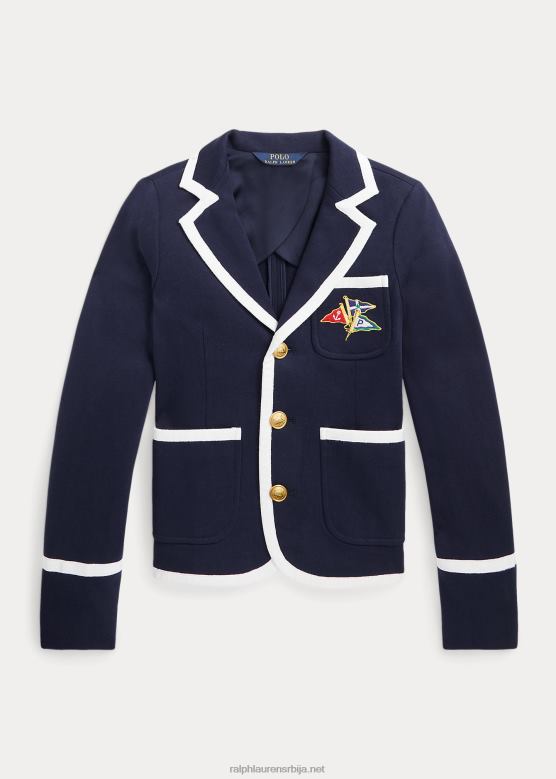 клинци Ralph Lauren француски фротир блејзер са заставом једрења V2V447518 префињена морнарица