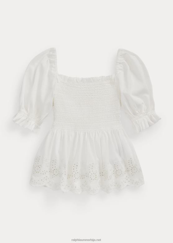 клинци Ralph Lauren горњи део од памучног дреса V2V446844 палуба бела