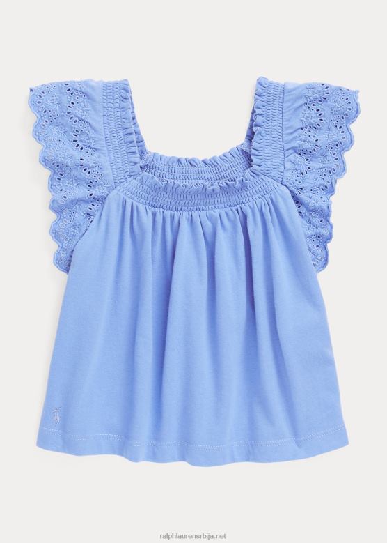клинци Ralph Lauren горњи део памучног дреса са ушицом V2V446882 лучко острво плаво