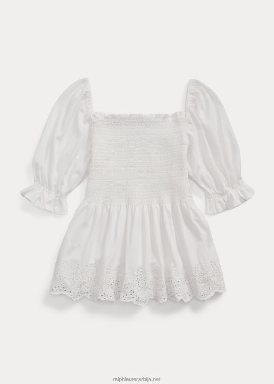 клинци Ralph Lauren горњи део од памучног дреса V2V447069 палуба бела