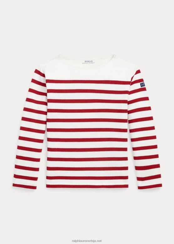 клинци Ralph Lauren пругасти горњи део памучног дреса V2V447418 рл 2000 црвени мулти