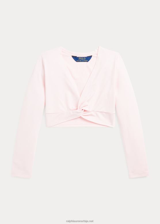 клинци Ralph Lauren Твист-фронт растезљиви мајица V2V447443 багрем розе