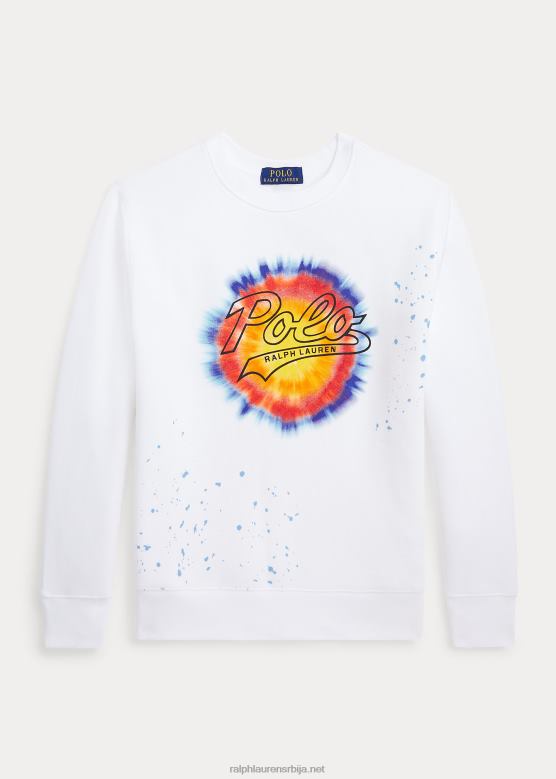 клинци Ralph Lauren дуксерица од флиса са тие-дие принт логотипом V2V446675 бео