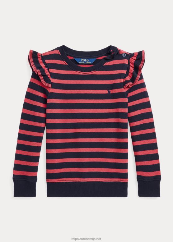 клинци Ralph Lauren пругаста наборана спа фротир дуксерица V2V447426 чили паприка мулти