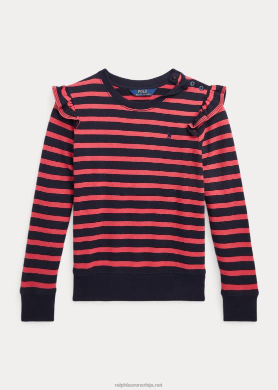 клинци Ralph Lauren пругаста памучна фротир дуксерица V2V447588 чили паприка мулти