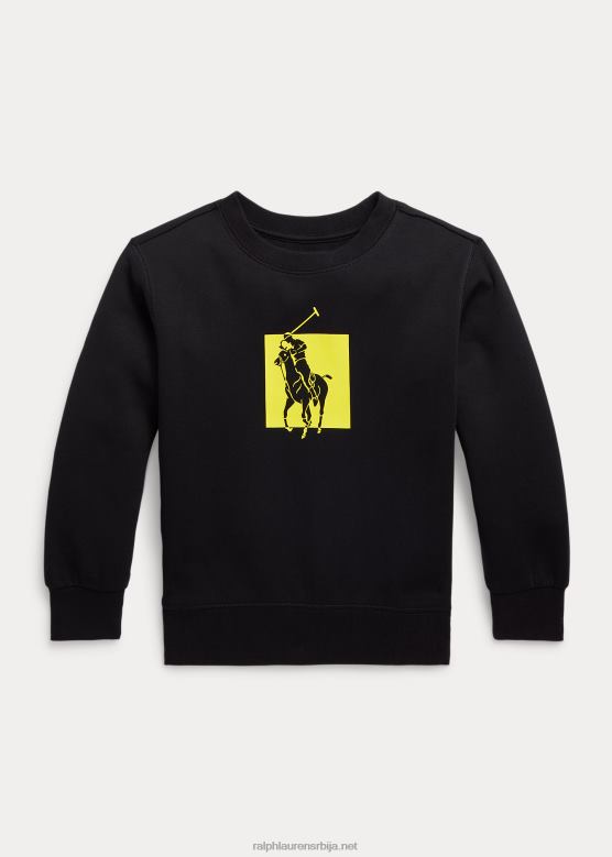 клинци Ralph Lauren биг пони лого дупло плетена дуксерица V2V449791 црн