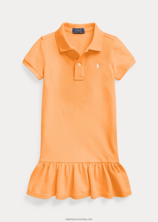 клинци Ralph Lauren памучна мрежаста поло хаљина V2V446773 Кеи Вест Оранге