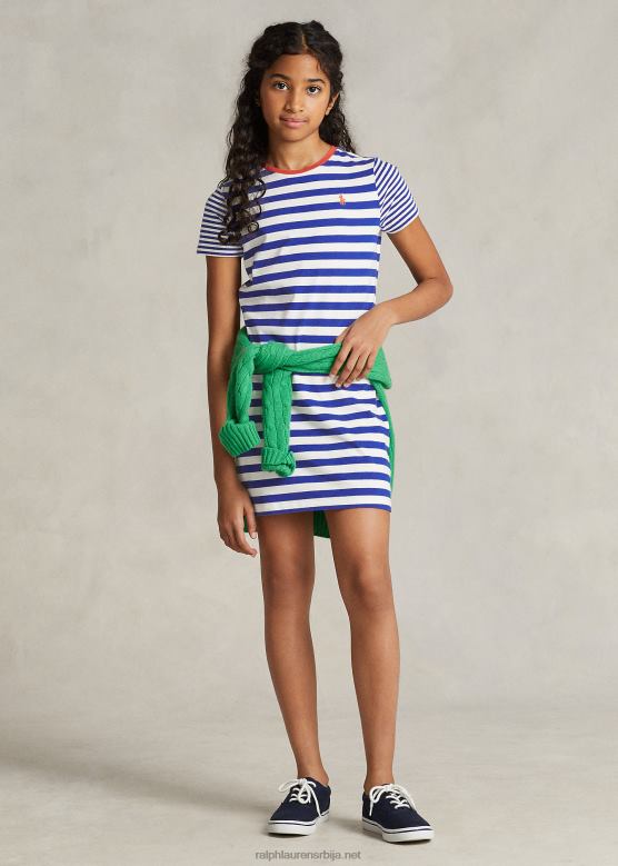 клинци Ralph Lauren пругаста мајица од памучног дреса V2V447049 сафирна звезда