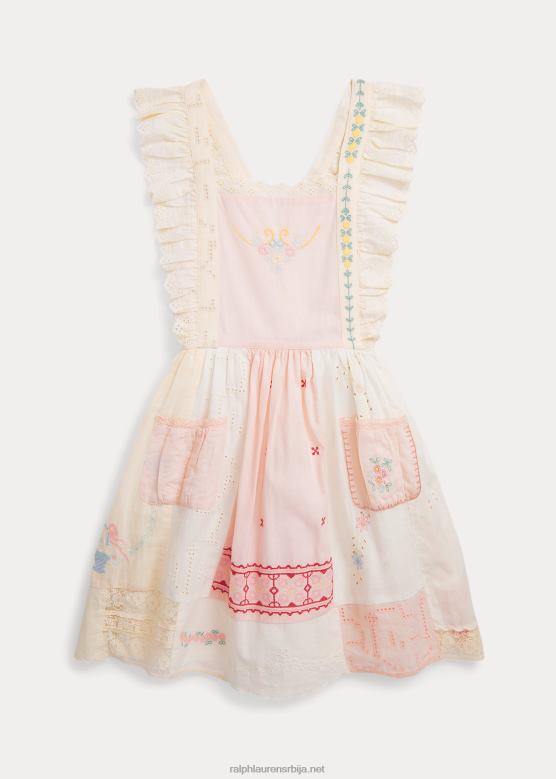 клинци Ralph Lauren патцхворк хаљина од мешавине памука V2V447082 бела мулти