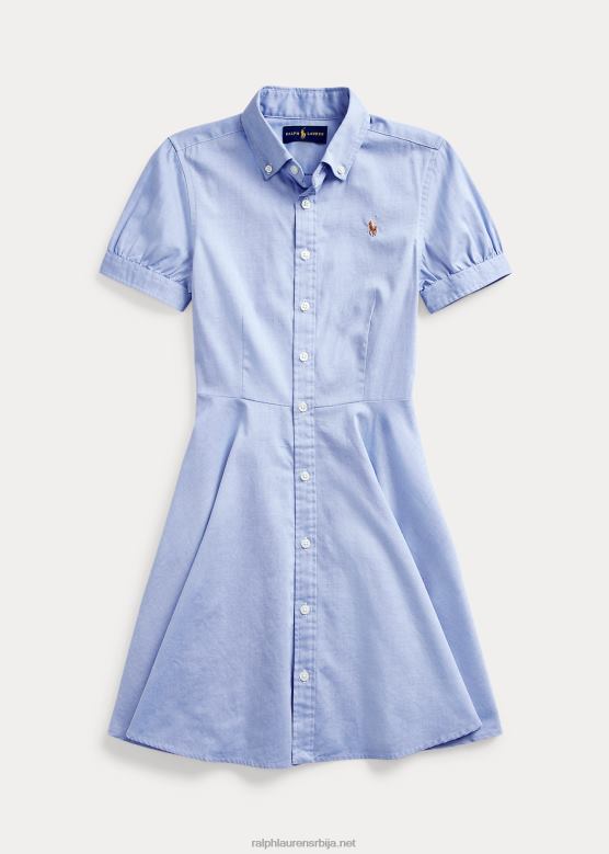 клинци Ralph Lauren памучна оксфордска кошуља V2V447234 плави зумбул