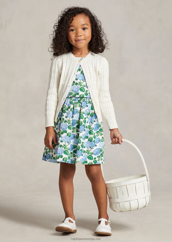 клинци Ralph Lauren растезљива доби хаљина са цвећем V2V447346 хортензија флорал