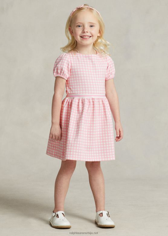 клинци Ralph Lauren гингхам понте хаљина V2V447347 розе гингем