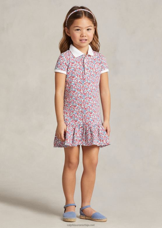 клинци Ralph Lauren цветна растезљива мрежаста поло хаљина V2V447354 тилер флорал