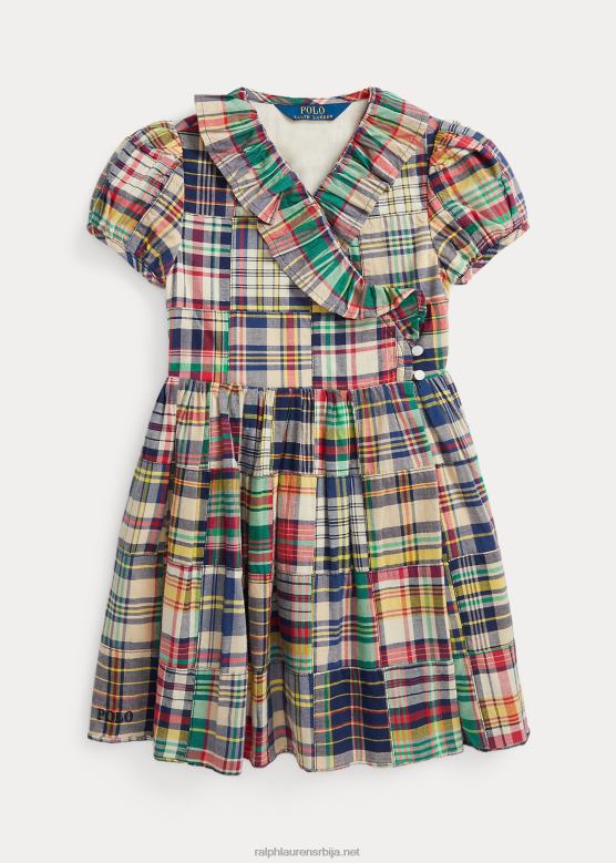 клинци Ralph Lauren наборана патцхворк мадрас хаљина V2V447365 мадрас патцхворк