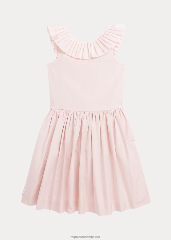 клинци Ralph Lauren наборана хаљина од свиле од дуда V2V447369 розе