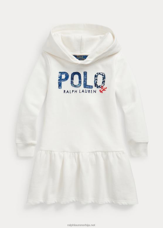 клинци Ralph Lauren хаљина с капуљачом са логом V2V447409 палуба бела
