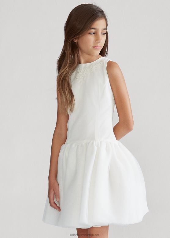 клинци Ralph Lauren везена хаљина од свиленог тила V2V447513