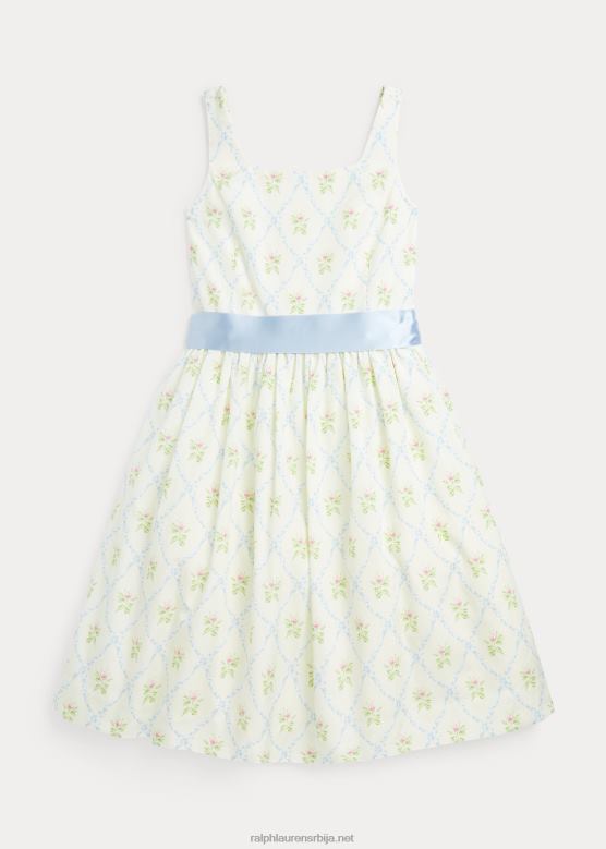 клинци Ralph Lauren цветна хаљина од дуда од мешавине свиле V2V447516 меган треллис