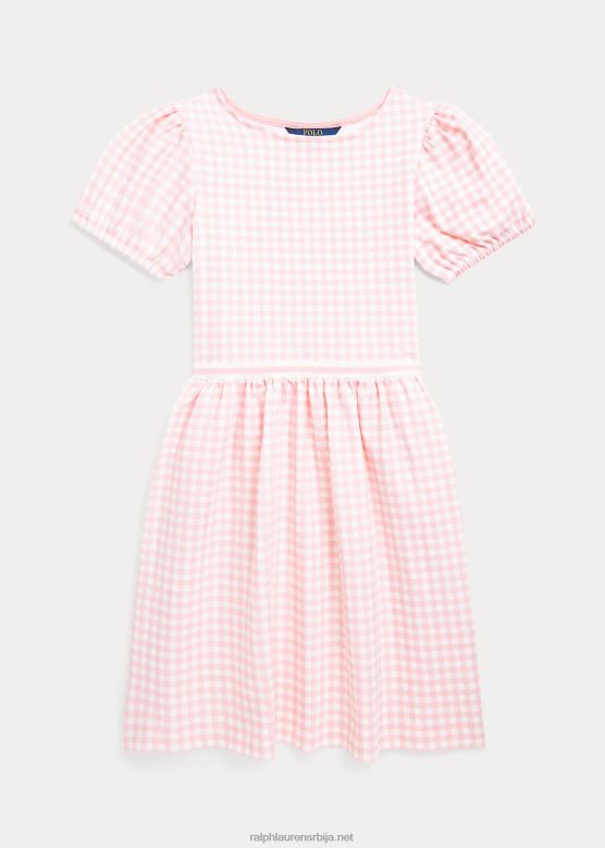 клинци Ralph Lauren гингхам понте хаљина V2V447535 розе гингем