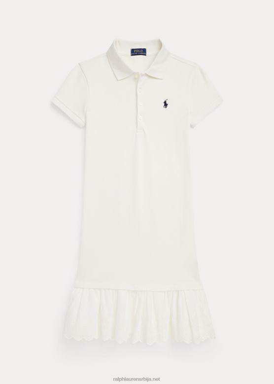 клинци Ralph Lauren мрежаста поло хаљина са ушицом V2V447558 палуба бела