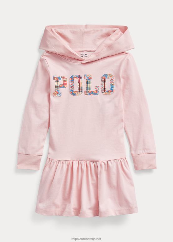 клинци Ralph Lauren хаљина са капуљачом од памучног дреса V2V449959 наговештај розе