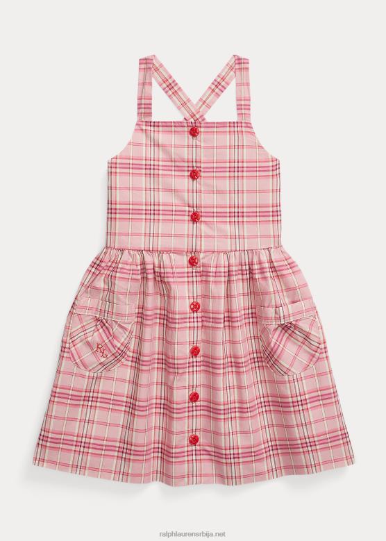 клинци Ralph Lauren карирана памучна хаљина од поплина V2V449971 розе кариран