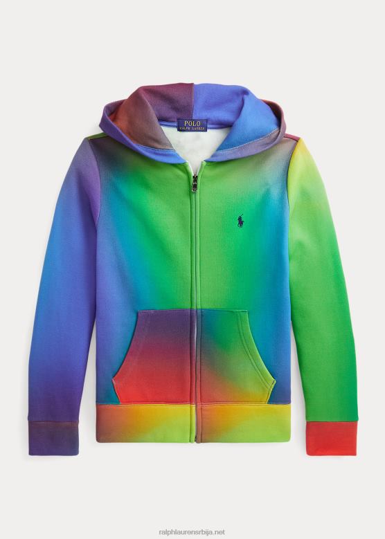 клинци Ralph Lauren омбре флис дуксерица са пуним патентним затварачем V2V446141 шарени омбре