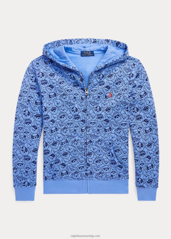 клинци Ralph Lauren дуксерица од поло беар флиса са пуним патентним затварачем V2V446162 лучко острво плаво/морнарско