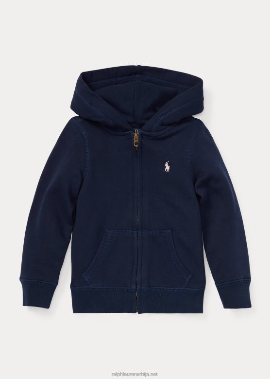 клинци Ralph Lauren француска фротир капуљача са пуним патентним затварачем V2V446924 префињена морнарица