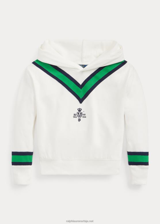 клинци Ralph Lauren дуксерица од флиса на црицкет V2V447138 палуба бела