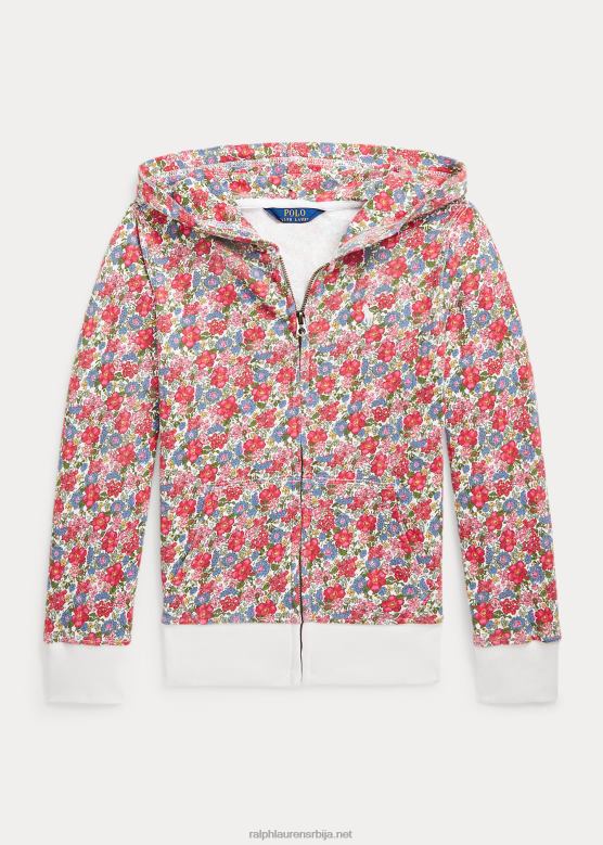 клинци Ralph Lauren флорал спа дуксерица од фротира са пуним патентним затварачем V2V447185 цамден флорал