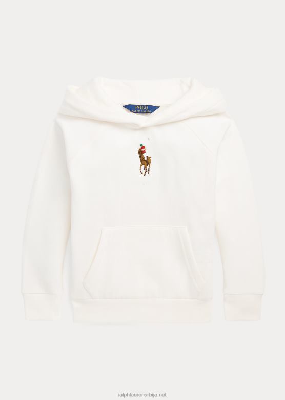 клинци Ralph Lauren дуксерица од великог понија флиса V2V447353 палуба бела