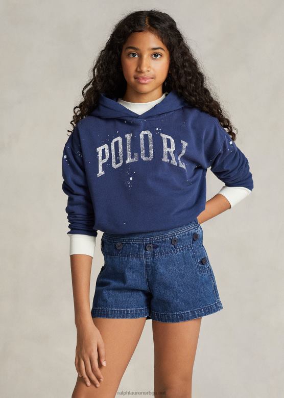 клинци Ralph Lauren спа фротир дуксерица са штампом на фарбама V2V447488 рустикална морнарица