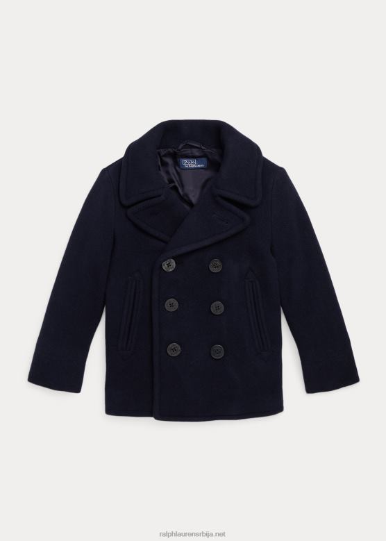 клинци Ralph Lauren капут од мешавине вуне V2V445862 рл морнарица