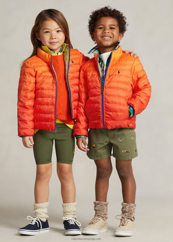 клинци Ralph Lauren п-слој 2 реверзибилна јакна V2V446431 омбре / пустињски каки