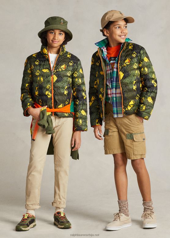 клинци Ralph Lauren п-слој 2 реверзибилна јакна V2V446560 суммит цамо / баштенска стаза