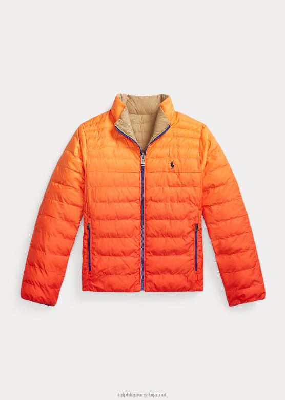 клинци Ralph Lauren п-слој 2 реверзибилна јакна V2V446616 омбре / пустињски каки