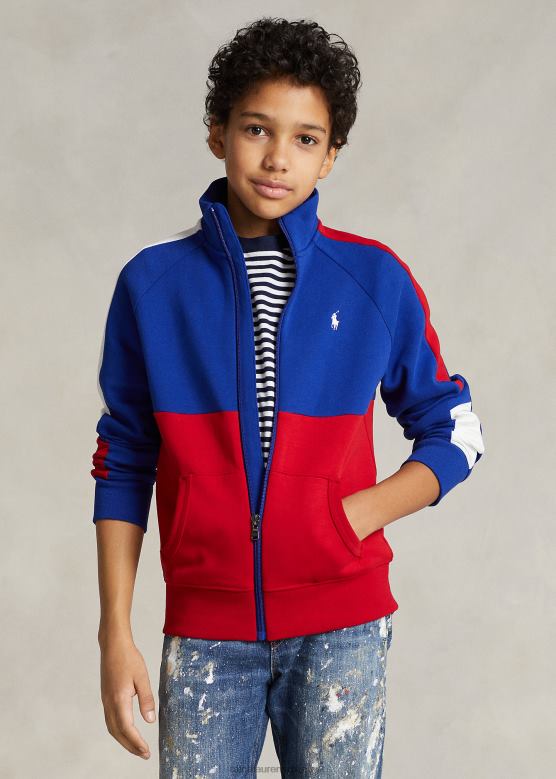 клинци Ralph Lauren двострука плетена јакна у боји V2V445972 рл2000 црвени мулти