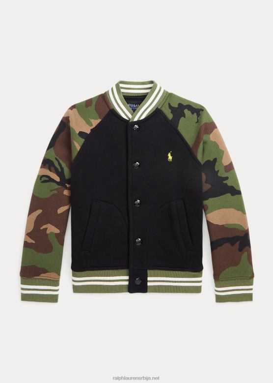 клинци Ralph Lauren флис бејзбол јакна V2V446524 црни мулти