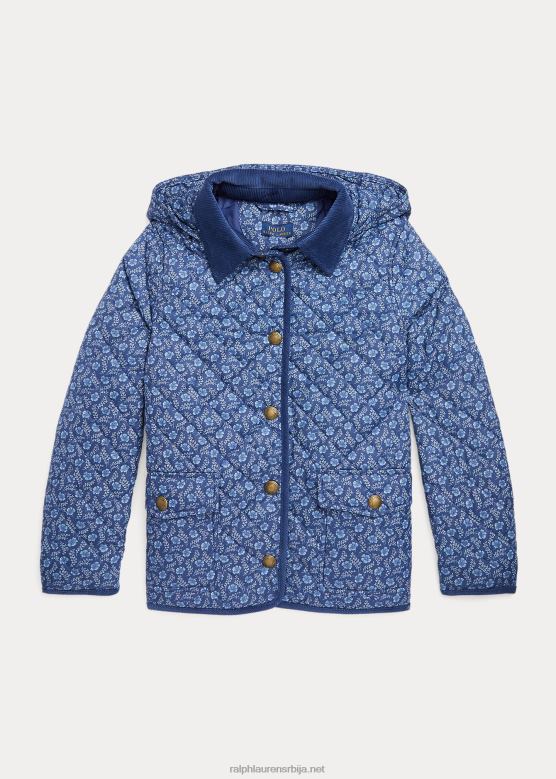 клинци Ralph Lauren прошивена водоотпорна јакна за шталу V2V447573 делпхине флорал