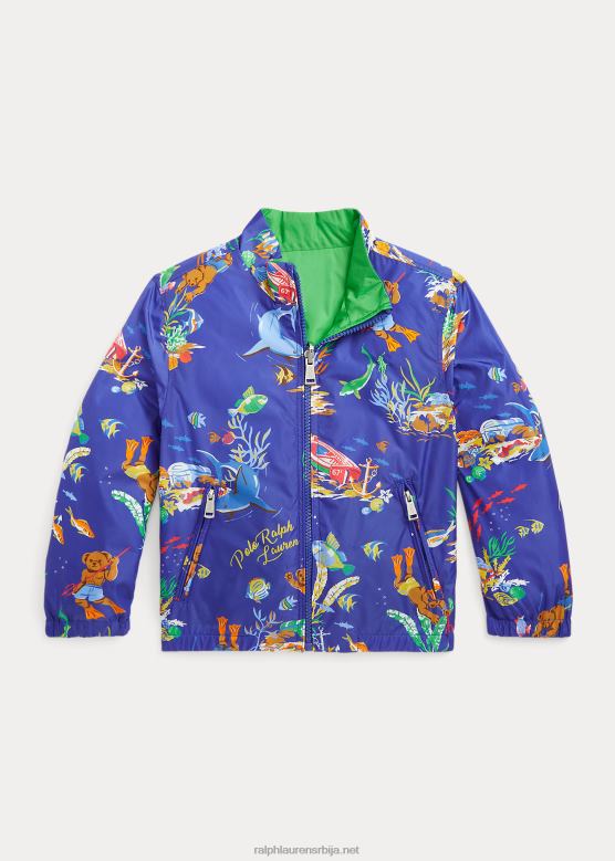 клинци Ralph Lauren поло беар реверзибилна јакна V2V449765 медведи принт/класични кели