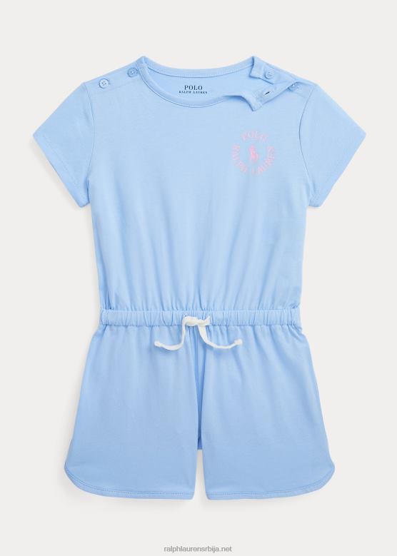 клинци Ralph Lauren биг пони лого од памучног дреса V2V446708 баби блуе