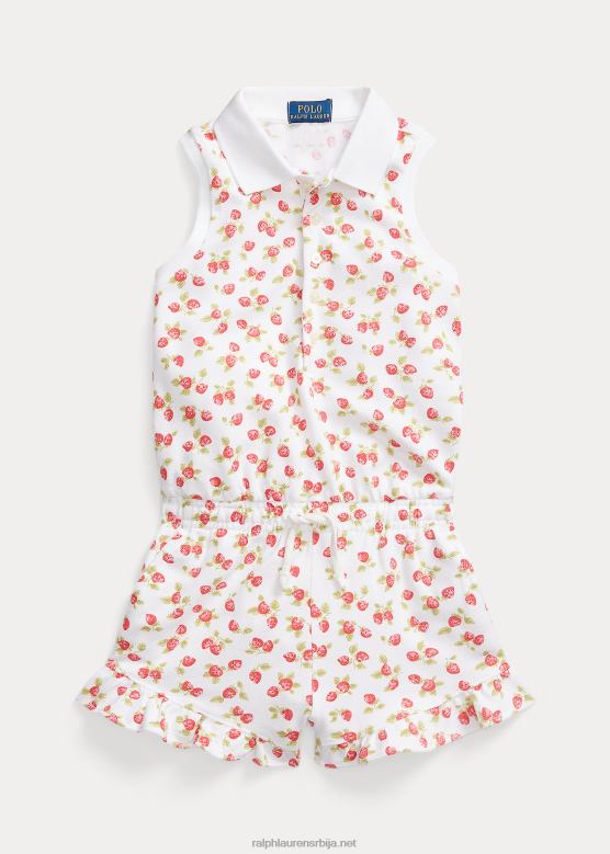клинци Ralph Lauren јагода растезљива мрежа поло комбинезон V2V446807 ситни отисак јагоде