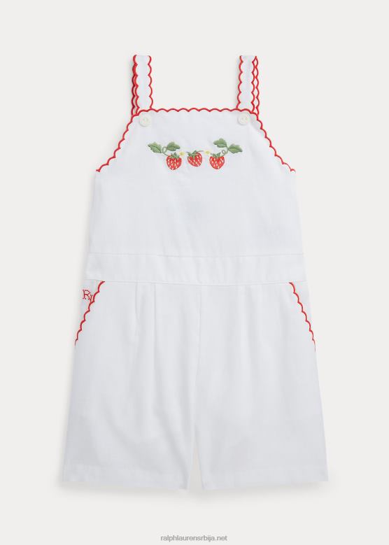 клинци Ralph Lauren ланено-памучни комбинезон од јагоде V2V446826 бео