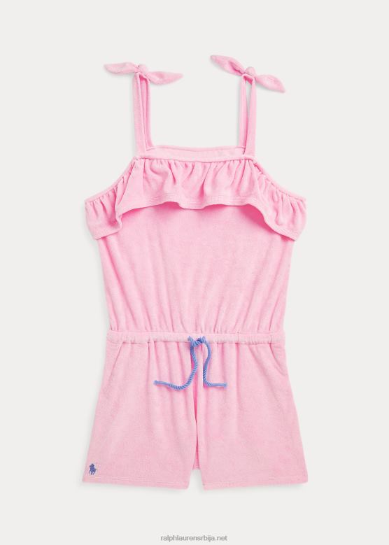 клинци Ralph Lauren фротир комбинезон од мешавине памука V2V447150 кармел розе