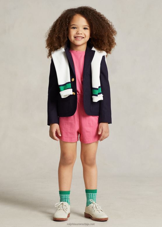 клинци Ralph Lauren комбинезон од памучног дреса V2V447357 пустињско розе