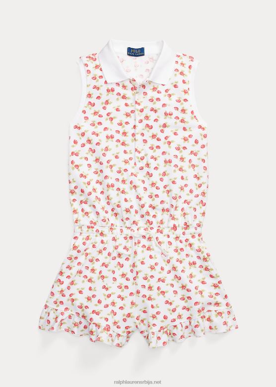 клинци Ralph Lauren јагода растезљива мрежа поло комбинезон V2V449983 ситни отисак јагоде