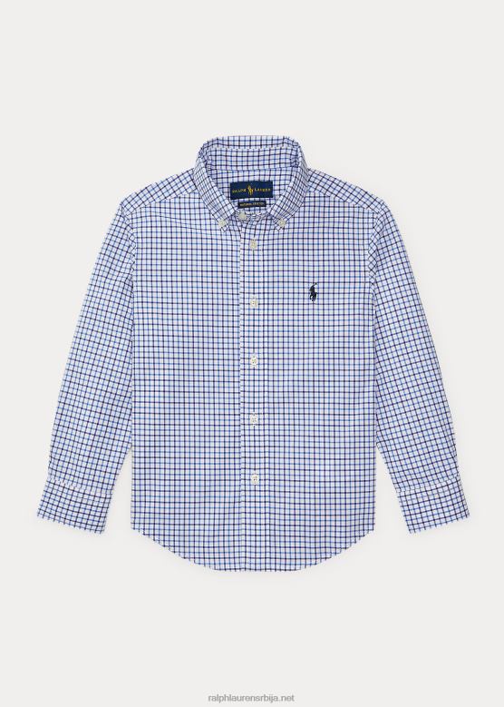 клинци Ralph Lauren карирана памучна кошуља од поплина V2V445937 плави мулти